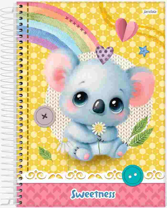 CADERNO ESPIRAL C.D. 1/4  80FLS SWEETNESS